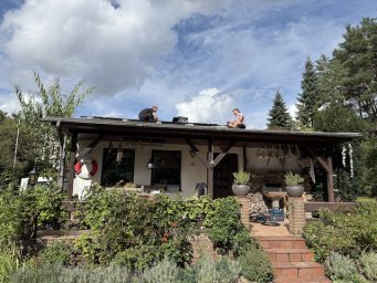 Ausrichten von Solarmodulen BKW für Gartenhaus